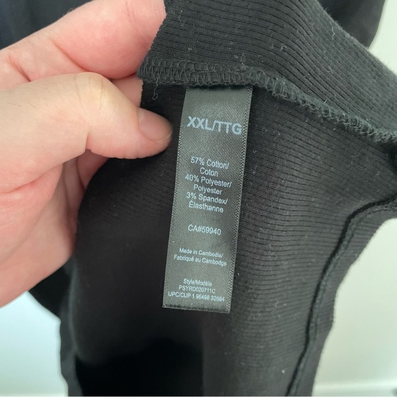 Paisley Sky Maternity Ribbed Tank Dress Ruched Sized Black Size XXL - Picture 9 of 10